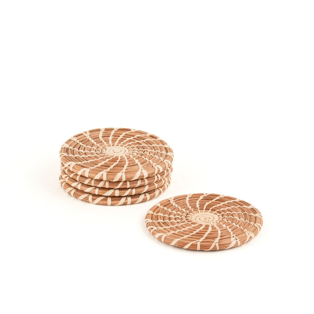 Pine needle outlets coasters (set of 6)