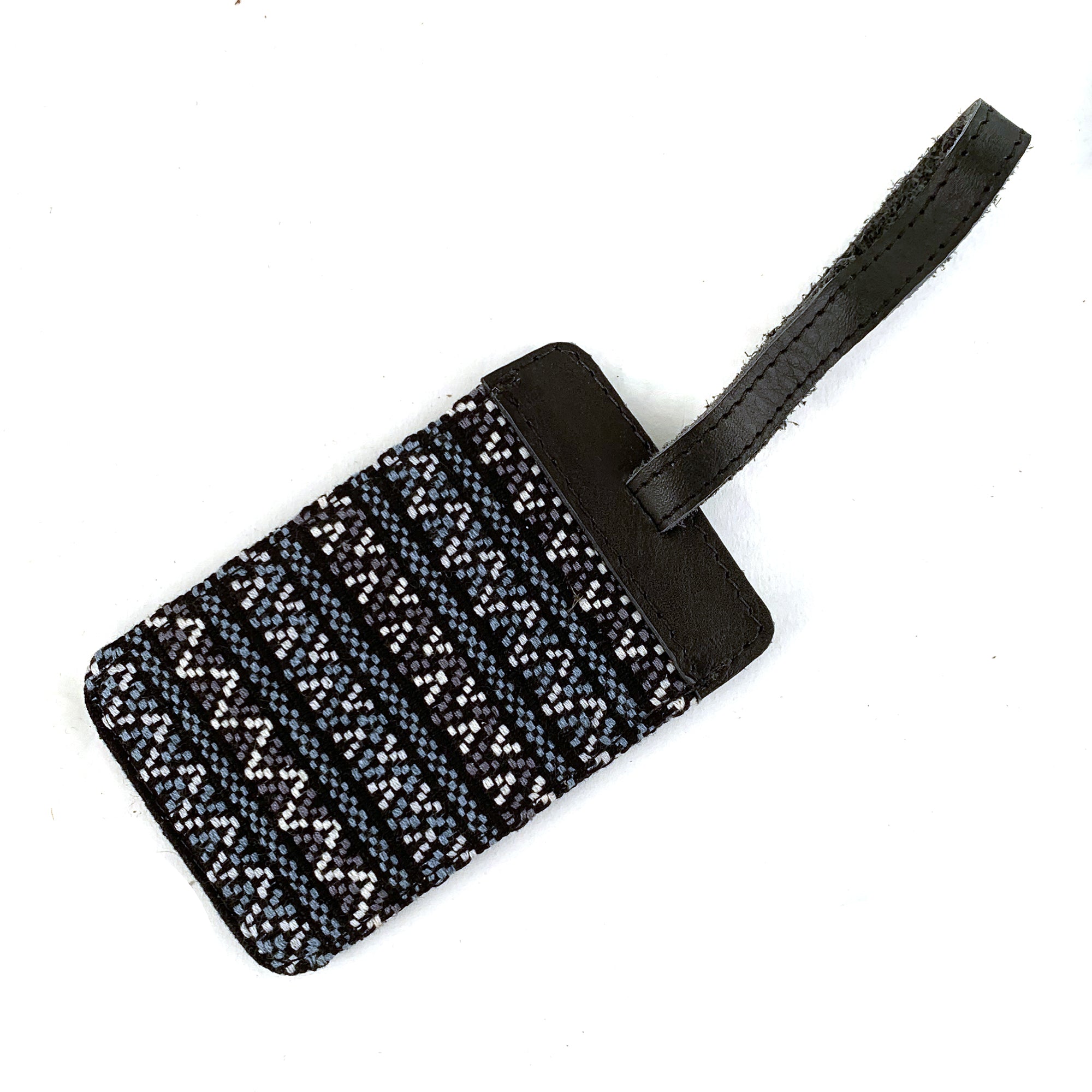 handwoven brocade luggage tag guatemala magenta | Mayan Hands