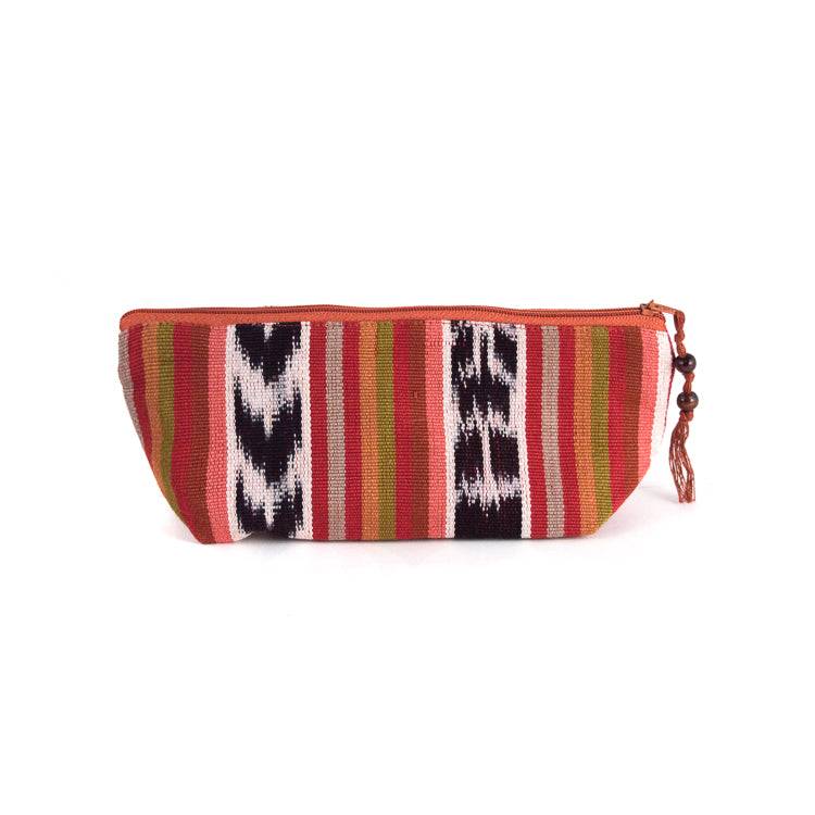 Mayan Ikat Handwoven Cotton Kitchen Towel, Black or Red - Education And More