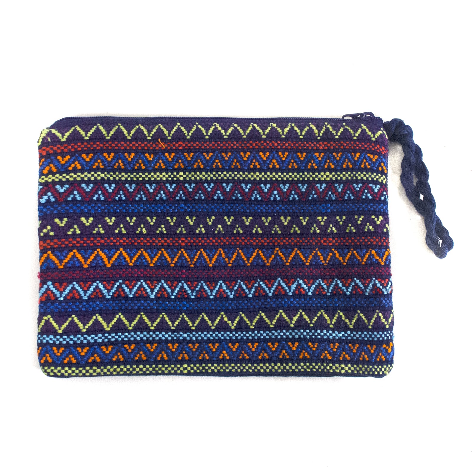 Crochet Bottle Bag in Rainbow Stripe  Handmade in Guatemala by Mayan Hands