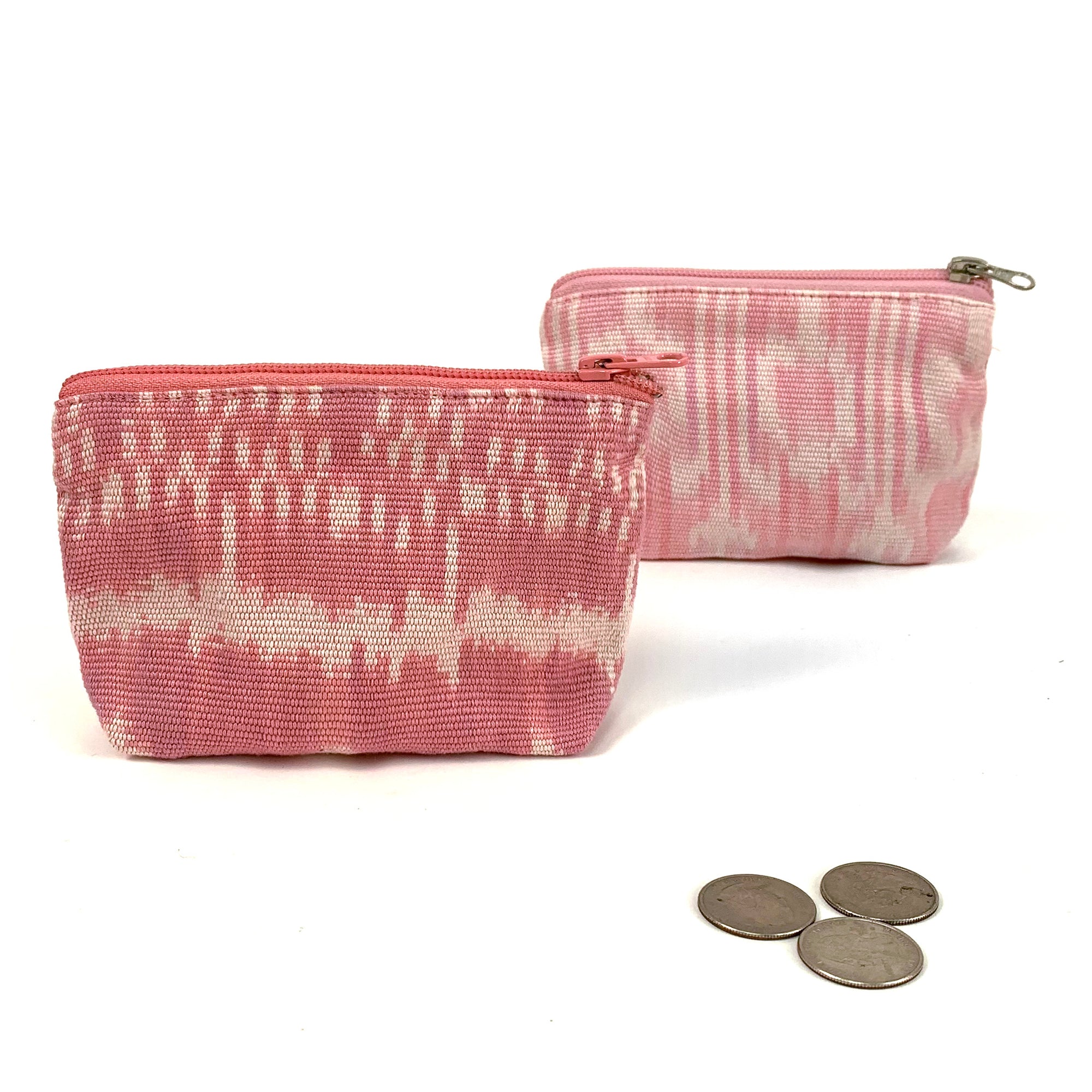 natural dye jaspe coin purse - cochineal