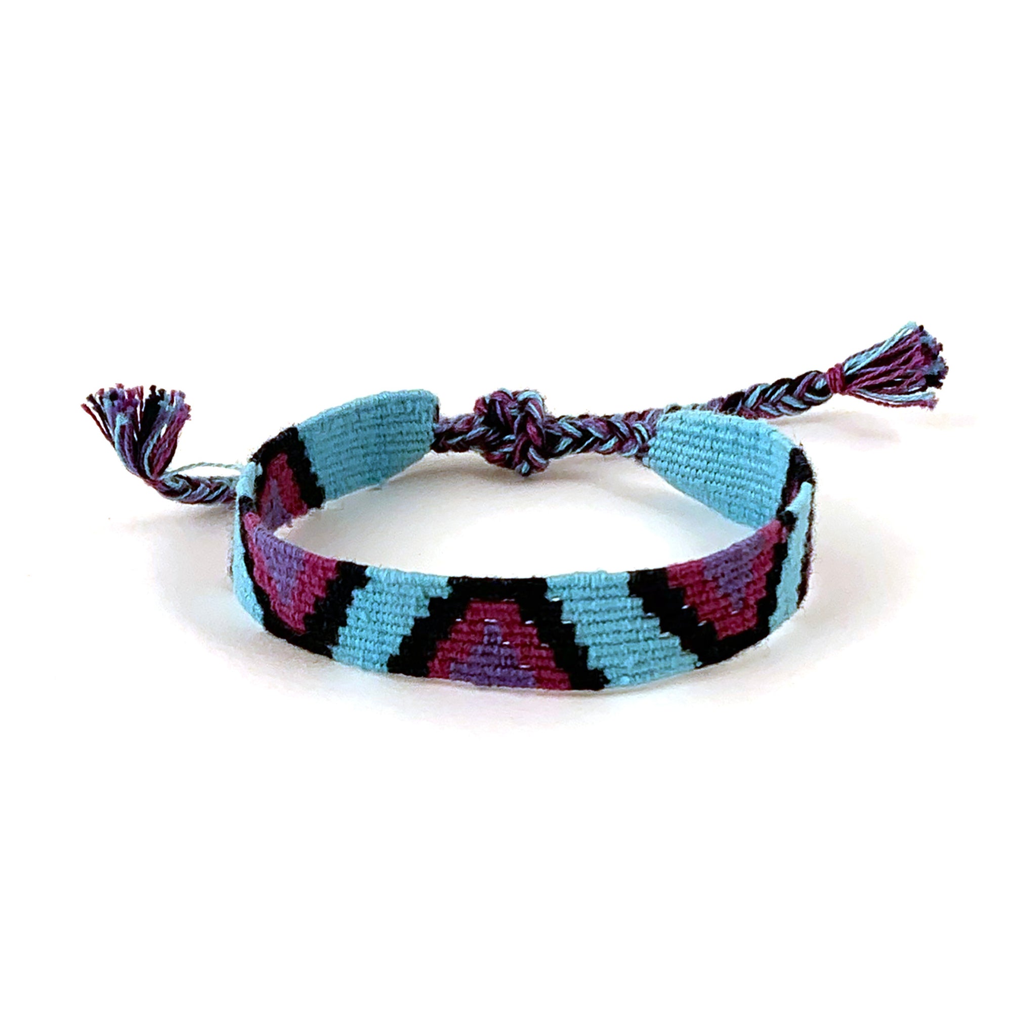 Aqua Blue Braided String Bracelet For Men | JAXXON